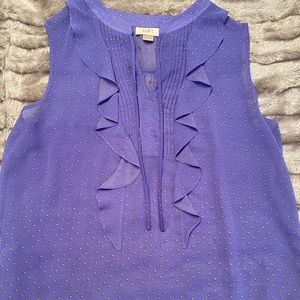 Ann Taylor Loft Sheer Sleeveless Blouse